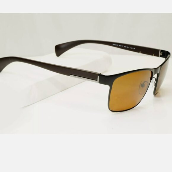 Prada Men's Polarized Authentic Brown Sunglasses - Picture 4 of 6